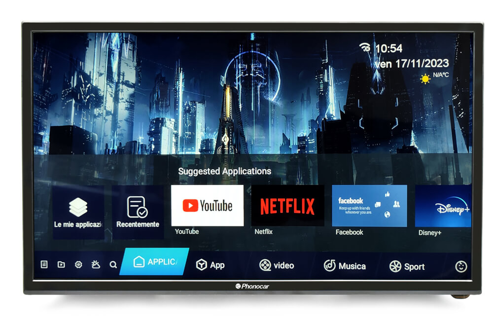 Smart TV Android 23,6” certifiée ECE – Spéciale installation à bord